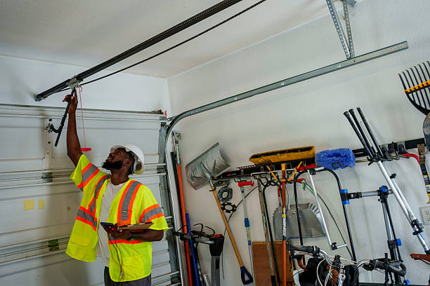 Professional Garage Door Panel Replacement technician working in Swansboro, NC